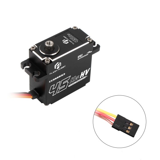 Flashhobby M45CHW Digital Servo Waterproof 45kg Large Torque Digital Coreless Motor Brushless Servo RC